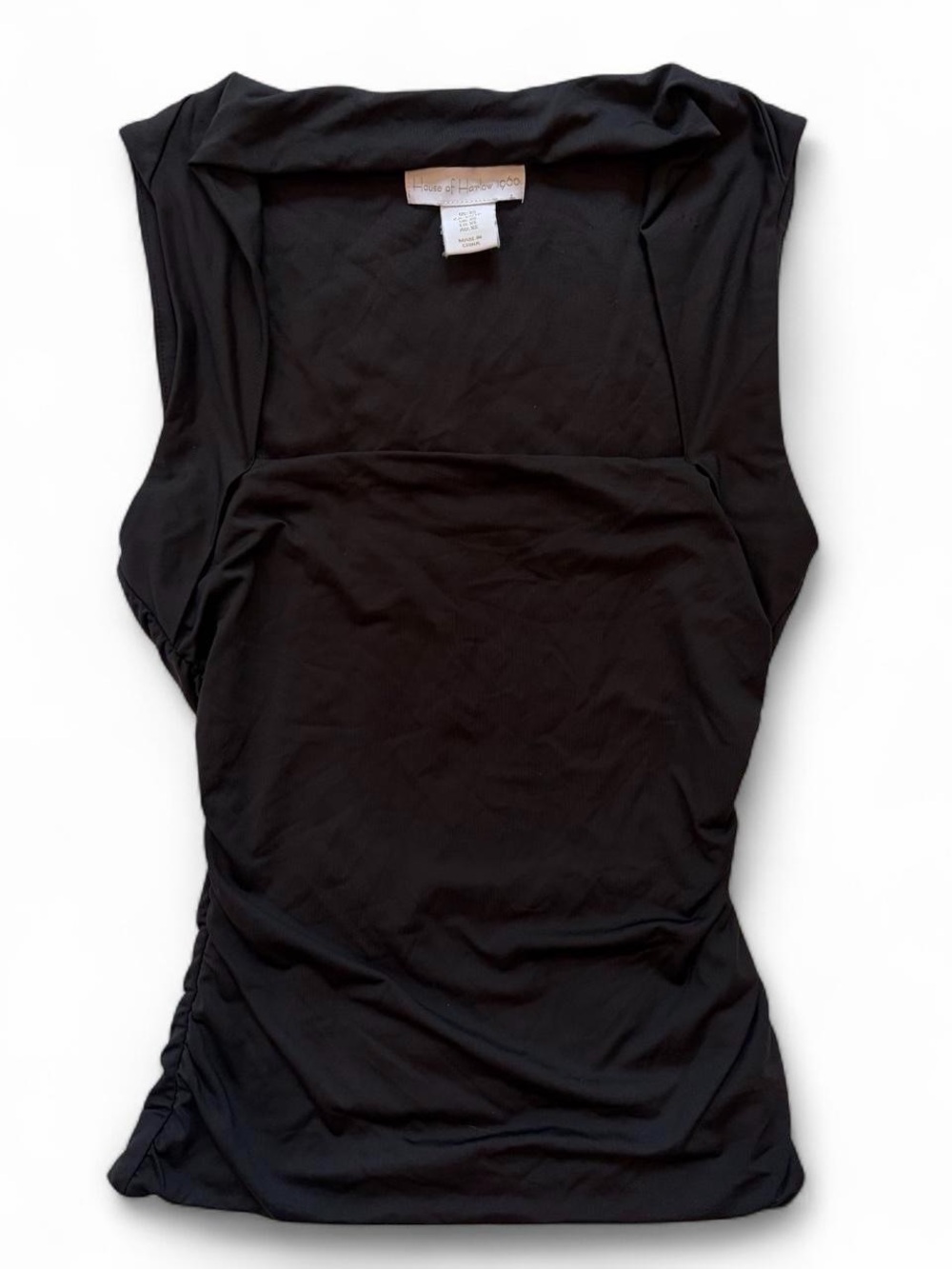 House of Harlow 1960 Black Ruched Tank Top